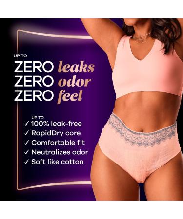 Always Discreet Boutique Women's Incontinence & Postpartum Underwear - Maximum Protection S/M Rosy 48 Count | International Shipping Available - Buy Online on GoSupps.com