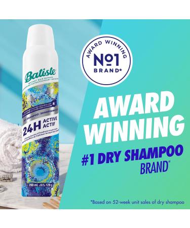 Batiste Sweat Activated Dry Shampoo Neutralizes Odor for Up to 24 Hours & Prevents Sweat Buildup in Hair Waterless Shampoo 200ml 24HR Active 200 ml (Pack of 1) - Buy Online on GoSupps.com