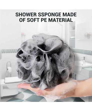 3-Piece Large Shower Puff Set - Soft Loofah Bath Sponge for Men - Exfoliating Body Wash Pouf Scrunchies - Buy Online on GoSupps.com