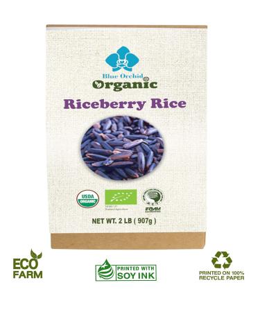 Organic Riceberry Rice 2 LB - Purple Thai Black Jasmine Rice - Small Batch Harvest - Direct from Farm to Table - Buy Online on GoSupps.com