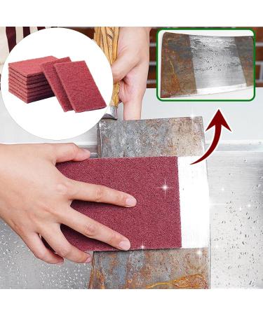 YOXIER Durable Cleaning Rag Quick-Drying Cloth Scouring Pad Heavy-Duty Scratch-Free Long-Lasting Reusable Household Scrub Pads for Dishes Kitchen Red 10 pcs 10 pcs Red - Buy Online on GoSupps.com