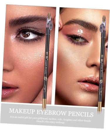 Healeved 8pcs Pencil Sharpener Eyebrow Pencil Eyeliner Brown Pencil with Sharpener Makeup Accessories Wooden 1 count (Pack of 1) Black - Buy Online on GoSupps.com