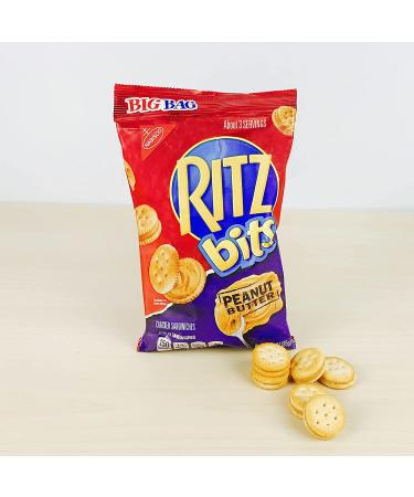 Ritz Bits Peanut Butter Cracker Sandwiches - Big Bag 3oz (Pack of 12), Cheese Flavor - Buy Online on GoSupps.com