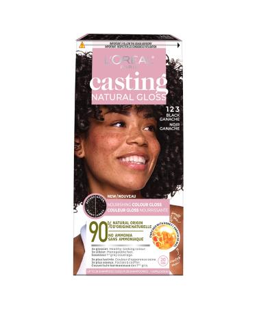 L Or al Paris Casting Natural Gloss Hair Color 123 Black Ganache High Shine Hair Gloss Hair Dye 1 EA 123 Ganache Black