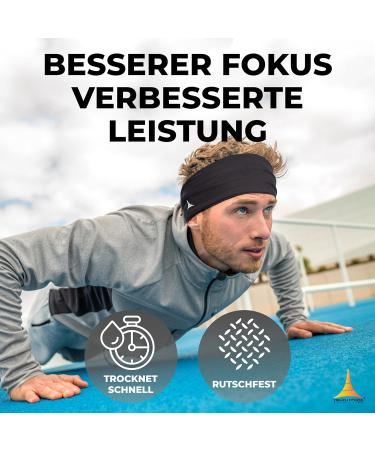 French Fitness Revolution Stretchy Sports Headband for Men & Women | Moisture-Wicking Workout Hair Band for Walking Cycling Basketball & Yoga - Unity Size - American Black - Buy Online on GoSupps.com