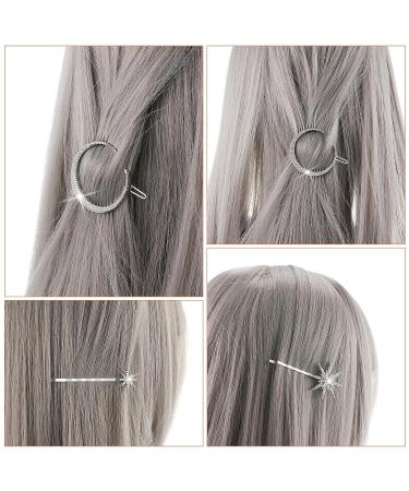 Beaupretty Vintage Star Moon Hair Clips - Silver Moon Barrette Bobby Pins for Women - Buy Online on GoSupps.com