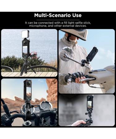 Cynova Insta 360 X4 Multifunction Frame & Accessories | Protective Cover Silicone Lens Cap & Cold Shoes for Insta360 X4 - Buy Online on GoSupps.com