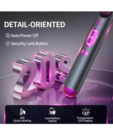 Buy Cordless Hair Straightener Brush - Portable Fast Heating Long-Lasting Battery USB Rechargeable | Ideal for Travel - Buy Online on GoSupps.com