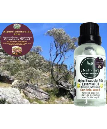 Nativilis Candeia Essential Oil Natural Alpha Bisabolol 95% (Eremanthus erythropappus) Vegan - Antibacterial Anti-inflammatory - Skin-Smoothing - Nociceptive Properties Copaiba - Buy Online on GoSupps.com