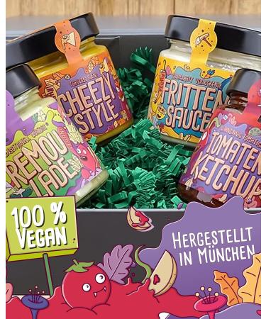 Vegan Saucery Gift Set | 4 Delicious 200ml Sauces for Vegans & Vegetarians | Ideal for Grilling & Dipping - Buy Online on GoSupps.com