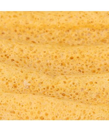 Facial Sponge Cleansing Sponge Konjac Sponge Made of Vegetable Fiber Clay Sponges for Sensitive Skin Normal Dirty Peeling Bath Sponge Dry Condition Long Wave (Ginger Yellow) - Buy Online on GoSupps.com