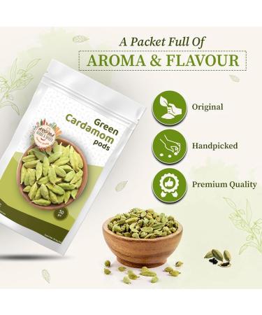 Green Cardamom Pods 50gm - Premium Quality, All Natural, Vegan & Non-GMO - Buy Online on GoSupps.com