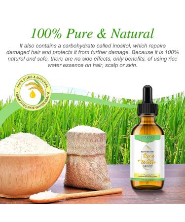 Rice Water Hair Growth Oil - Natural Moisturizer & Conditioner for Stronger, Thicker, Longer Hair - 2.02 fl.oz - Buy Online on GoSupps.com