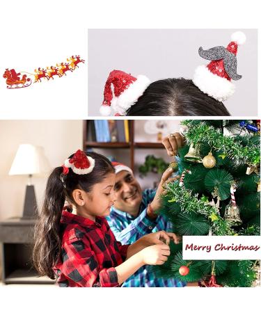 Behon 4-Piece Christmas Hair Clips for Kids | Novelty Hat Motif | Perfect for Holiday Parties - Buy Online on GoSupps.com