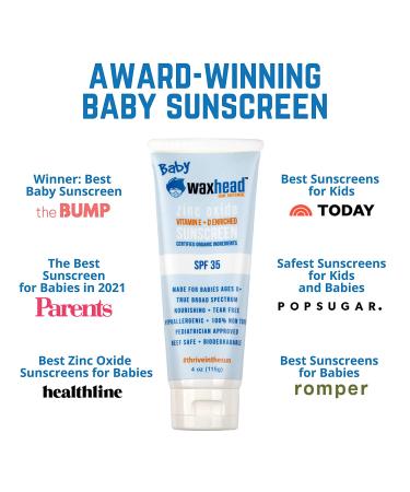 Waxhead Baby Sunscreen 0-24 months - Organic Sunscreen for Kids and Adults (4 oz) - Buy Online on GoSupps.com