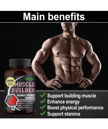 Ultimate Muscle Builder Supplement 13800mg - L-Arginine, Beet Root, Tribulus - Energy Stamina Strength Support - 60-Day Supply - 60 Count - Buy Online on GoSupps.com