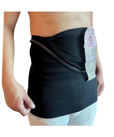 Ostomy Stoma Wrap | Silicone-Lined Colostomy Bag Covers | Undergarment for Women and Men Anti Slip System (Large)