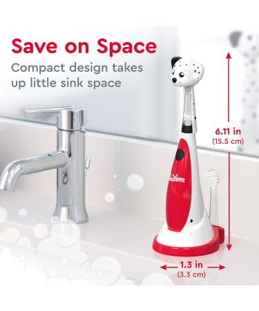 Brusheez Little Toddlers Sonic Toothbrush - Safe & Gentle 2-Minute Timer Extra Brush Head for Ages 1-3 | Spotty The Puppy - Buy Online on GoSupps.com