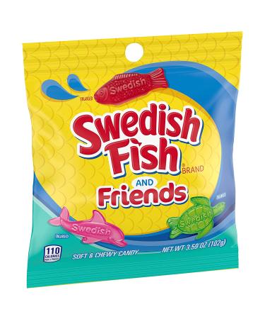 Swedish Fish & Friends Soft Chewy Candy 3.59oz (12 Pack) - Mixed Fruit Assortment - Buy Online on GoSupps.com
