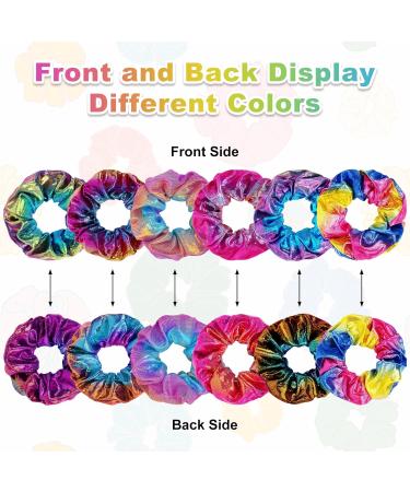 Mermaid Theme Hair Scrunchies - 12 Pack Elastic Hair Bands for Women, VSCO Girl Accessories, Perfect Gifts for Teenage Girls - Buy Online on GoSupps.com
