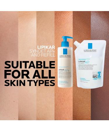 La Roche-Posay Body Wash & Refill Pack Lipikar Syndet AP+ Anti-Itch Body Wash For Eczema-prone Skin with Shea Butter & Niacinamide Fragrance Free Suitable for Sensitive Skin 400ml & Refill BUNDLE: 400mL & REFILL pack of 2 - Buy Online on GoSupps.com