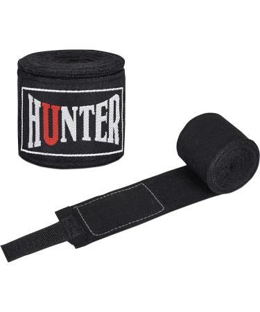 HUNTER Professional Boxing Hand Wraps - 180 inch Wrist Wraps for Men & Women - Ideal for Kickboxing, Muay Thai, MMA - Black 4.5 Meter - Buy Online on GoSupps.com