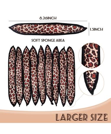 48 Pcs Soft Foam Hair Rollers for Long Hair - Heatless Curlers with Leopard Cloth Cover - Buy Online on GoSupps.com