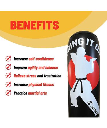 JAXBOX Inflatable Kids Punching Bag - 64 Freestanding Boxing Bag for Kids - Ideal for Karate, Kickboxing, Taekwondo - Gift for Boys & Girls - Buy Online on GoSupps.com