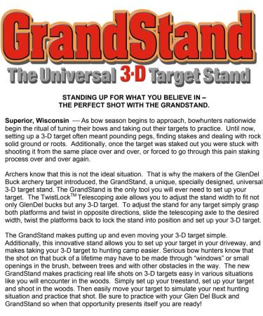 Grandstand Universal Adjustable 3D Archery Target Stand - Ultimate Support for Precision Shooting - Buy Online on GoSupps.com