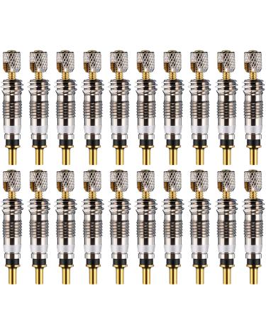 Boao 20 Pieces Presta Valve Core Bike Replacement Brass Tubeless Core for Tubeless Road MTB Bike, Stan's, Vittoria, Continental, Kenda and Mor