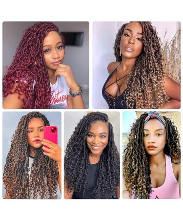 Goddess Locs Crochet Hair 14 Inch - 8 Pack Pre-looped River Fauxs Locs Crochet Hair T30 for Black Women - Buy Online on GoSupps.com