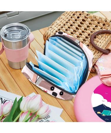 Cute Sloth Face Women's Napkin Storage Bag | Portable Menstrual Cup & Bandages | Fun & Functional for First Period - Buy Online on GoSupps.com