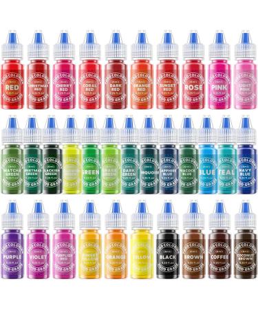 Food Coloring - 33 Food Grade Vibrant Colors Food Coloring Liquid Set Food Dye Color for Baking Icing Cookie Cake Decorating Easter Egg DIY Making Supplies Kit - 0.25 Fl. oz (6 ml)/Bottles - Buy Online on GoSupps.com