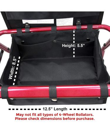 Wheelchair Under Seat Rollator Bag Rollators Organizer Basket Folding Under Seat Elderly Walker Basket Pouch Accessories for Wheelchair Elderly Walker Basket Scooter Black (Black - Buy Online on GoSupps.com