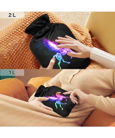 Fire Horse Hot Water Bottle with Cover - 2L Large Hot Water Bag for Pain Relief Ideal for Bed Hands & Feet | International Shipping - Buy Online on GoSupps.com