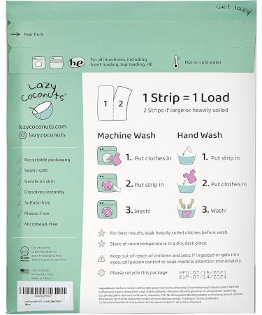 Eco-Friendly Laundry Detergent Sheets | Sulfate-Free Hypoallergenic Gentle for Sensitive Skin & Babies - Buy Online on GoSupps.com