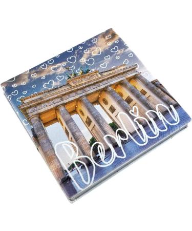 Buy BERLIN Pocket Mirror - 1x/5x Magnification Foldable Makeup Mirror | On-the-Go Beauty Souvenir | Bra-tor Blue - Buy Online on GoSupps.com