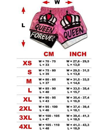 Queen Forever Women's Muay Thai Boxing Shorts MMA Kickboxing Trunks - Small - Buy Online on GoSupps.com