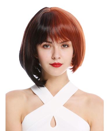 WIG ME UP - GFW2289-1+350 Wig ladies quality wig bob long bob voluminous straight two-tone halved black red