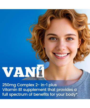VANI 250mg Vitamin B1 with Benfotiamine, Complex 2 in 1 Enhanced Formula -Fat & Water Soluble Thiamine B1 Supplement | 120 Capsules | Gluten Free - Buy Online on GoSupps.com