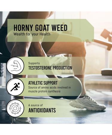 EBYSU Horny Goat Weed (60 Capsules) Testosterone Supplements For Men Testosterone Booster For Men Source of Amino Acids involved in Muscle Protein Synthesis Vegan Capsules Preservative-Free - Buy Online on GoSupps.com