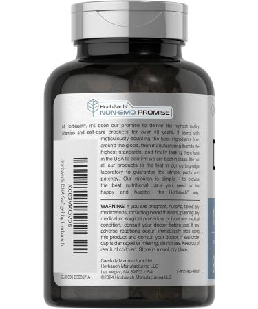 Horbaach DHA Supplement 1500mg | 90 Softgels | EPA Omega 3 DHA | Non-GMO Gluten Free - Buy Online on GoSupps.com