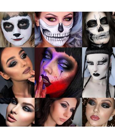 De Lancy Panda Smokey Eye Shadow Palette - 9 Colors for Goth Makeup | High Pigmented Matte & Shimmer Shades in Black, Grey & White - Perfect for Halloween - Buy Online on GoSupps.com