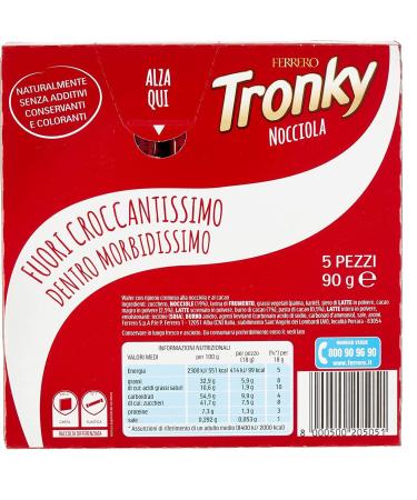 Ferrero FERRERO Tronky Pack of 6 chocolate bars 5 x 20 g - Hazelnut biscuits cakes chocolate waffles - Buy Online on GoSupps.com