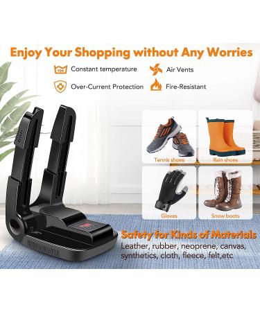 Manledio Portable Electric Shoes Boots Dryer & Warmer | Folding & Adjustable Drying Rack | BLO-Black - Buy Online on GoSupps.com