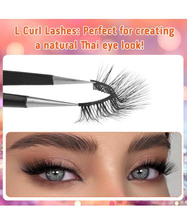 L Curl Half Strip Natural Look 3D Fluffy False Eyelashes - Pack of 7 Pairs | Reusable Wispy Cat Eye Lashes for Extensions-like Look - Buy Online on GoSupps.com