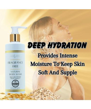 Lather Green - Fragrance-Free Body Wash for Sensitive Skin Deep Hydration & Soothing Relief 8 oz - Buy Online on GoSupps.com