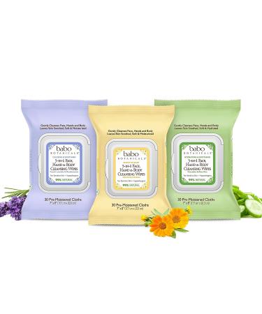 Babo Botanicals Swim & Sport Cleansing Wipes - Cucumber Aloe, 30 ct - For Babies, Kids, Extra Sensitive Skin - Buy Online on GoSupps.com