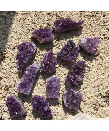 Natural Crystal Rough Natural Quartz Crystal 3pcs Natural Raw Amethyst Quartz Purple Crystal Cluster Stones Specimen Home Decoration Crafts Decoration Ornament Home Office Decor - Buy Online on GoSupps.com