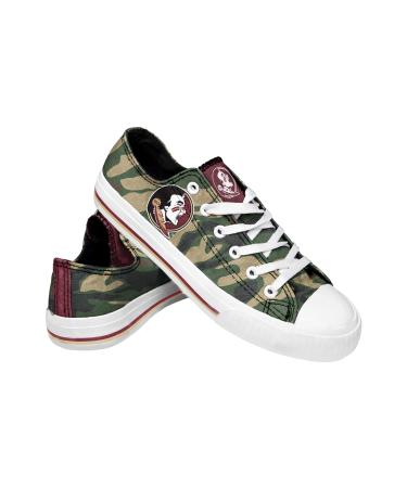 Florida State Womens Camo Low Top Canvas Shoe Size 8